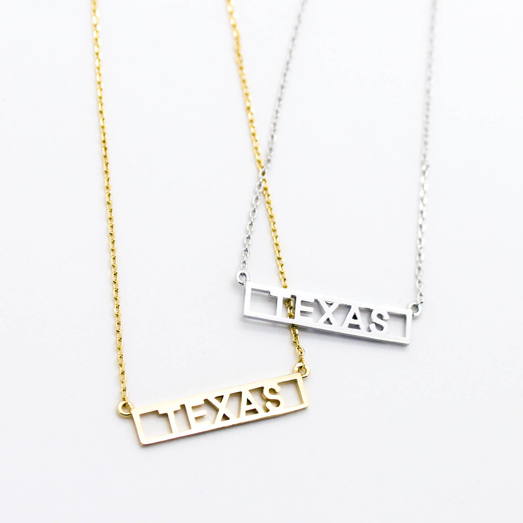 Texas bar necklace