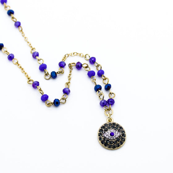 Evil eye beads necklace