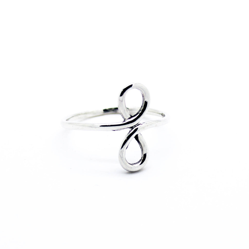 Infinity sterling silver ring