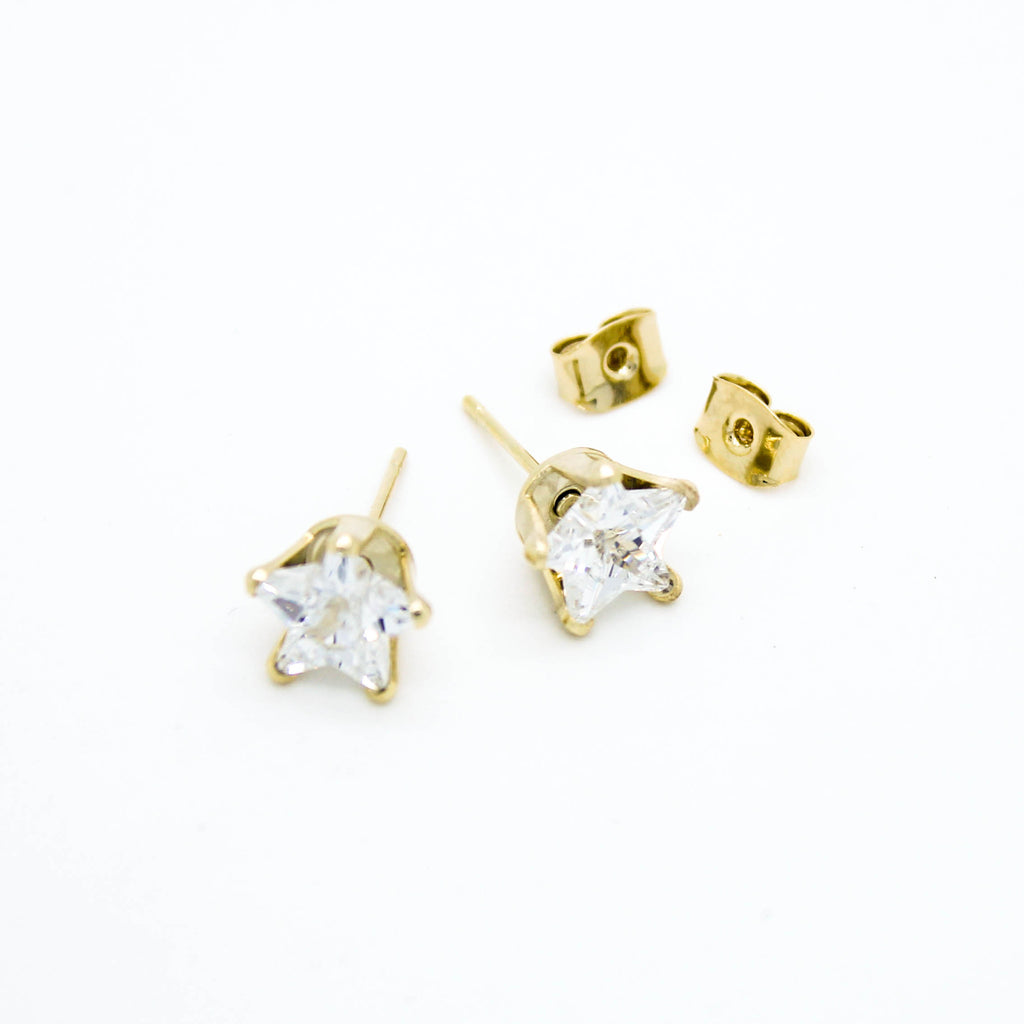 Star cz earrings