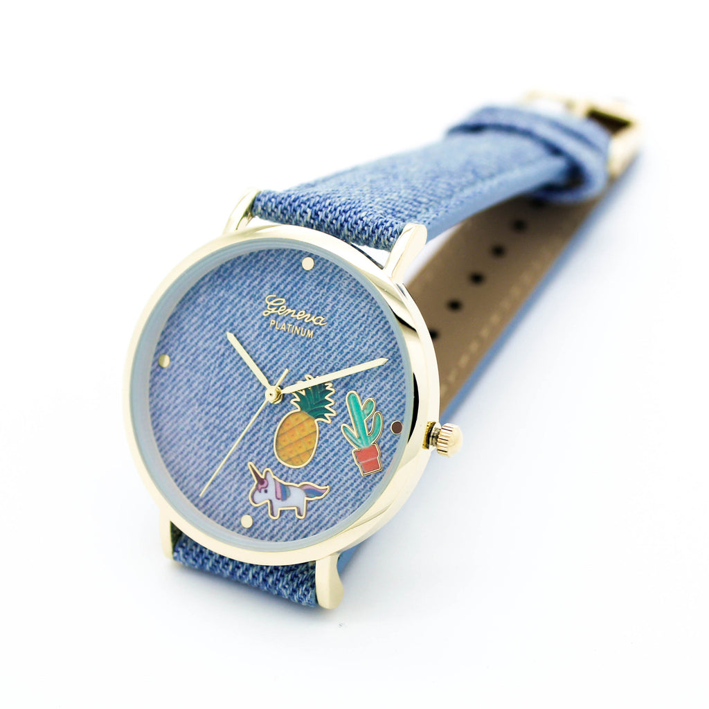 Denim emoji watch