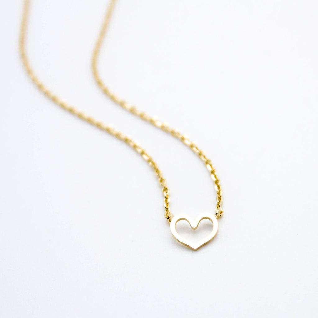 Mini open heart necklace