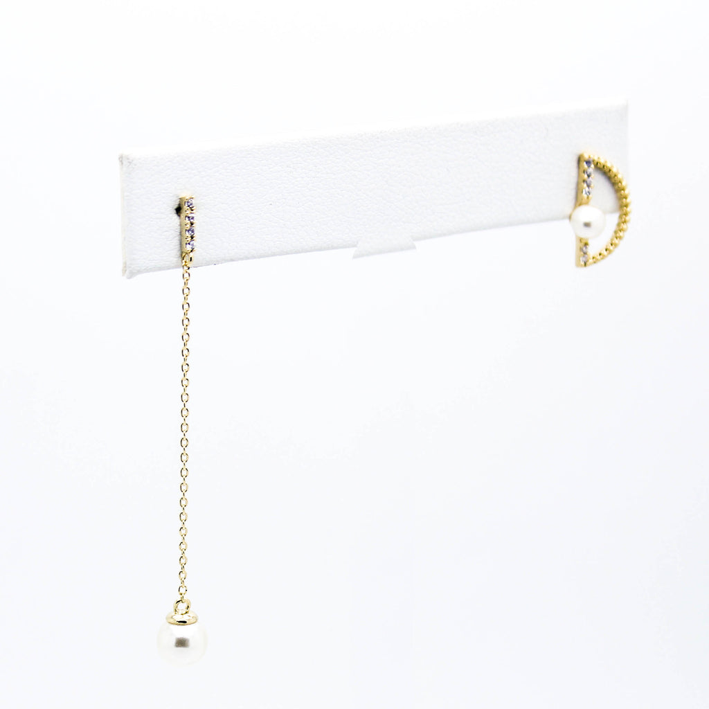Unique pearl drop earrings set