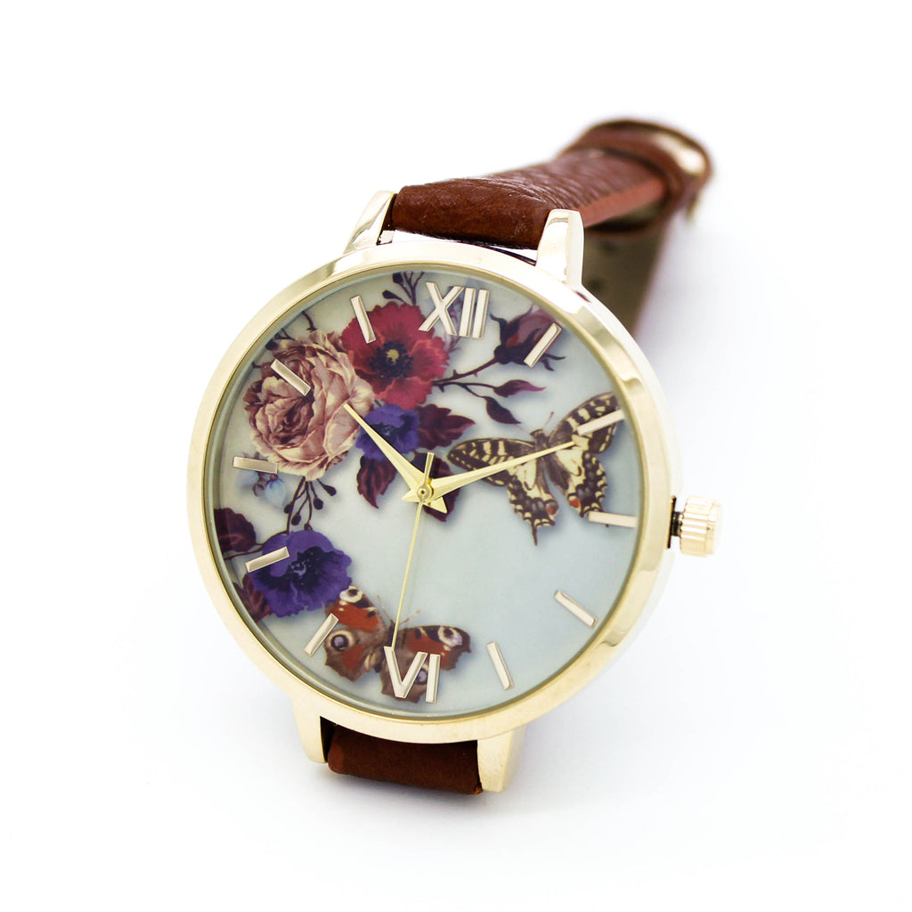 Butterfly garden strap watch (4 colors)