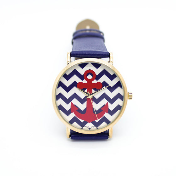 Anchor chevron watch (3 colors)