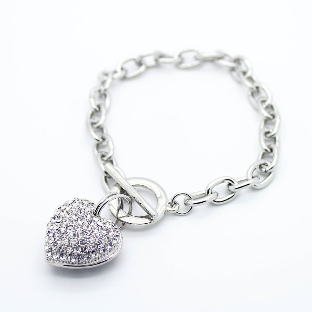 Heart charm bracelet