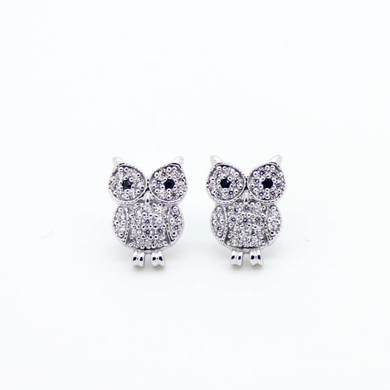 Owl Sterling silver earrings