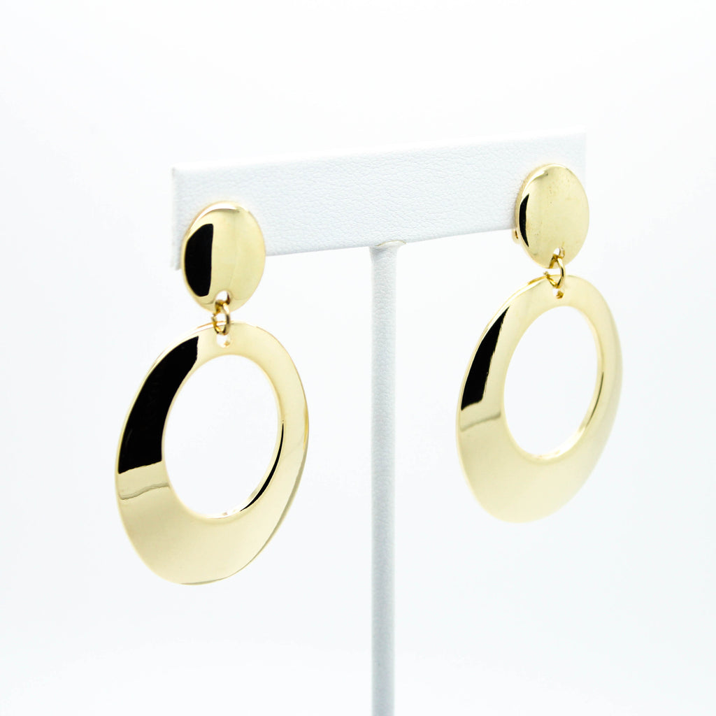 Oval clip on earrings