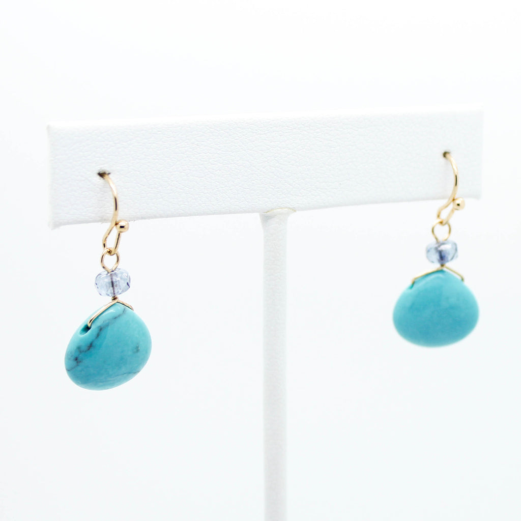 Delicate stone earrings