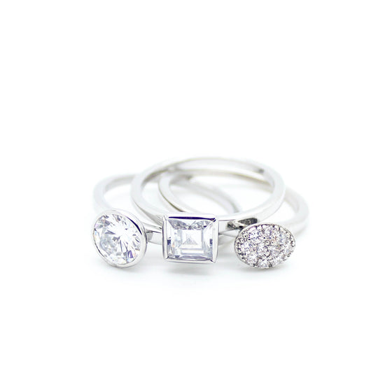 3 stone rings set