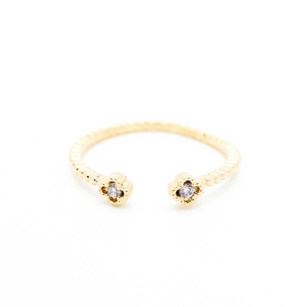 Clover knuckle, midi ring