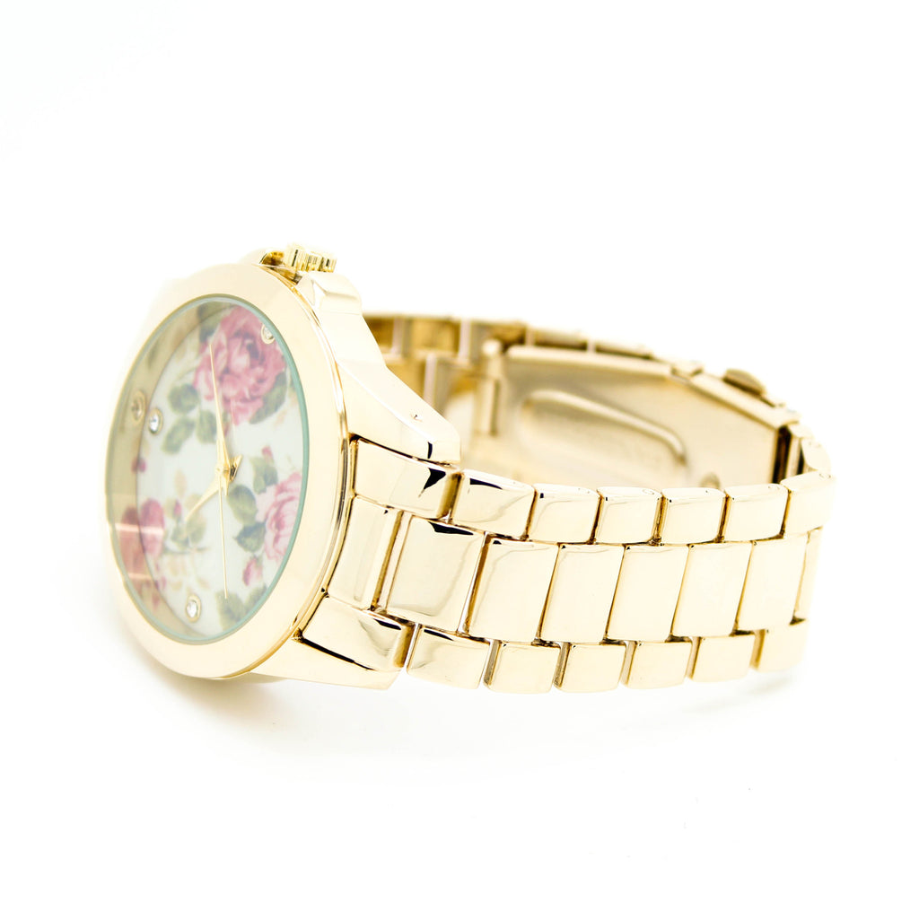 Flower metal watch (3 colors)