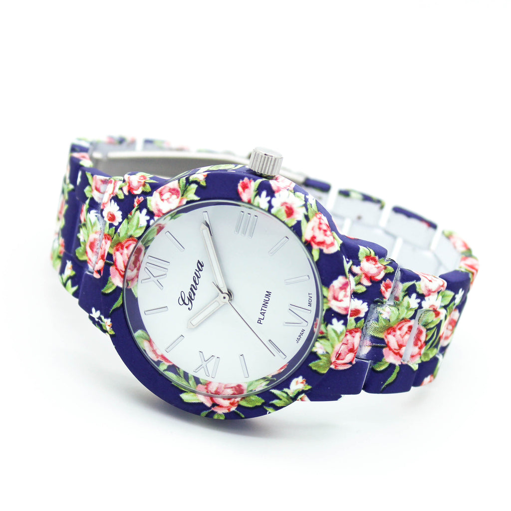 Flower print watch (3 colors)