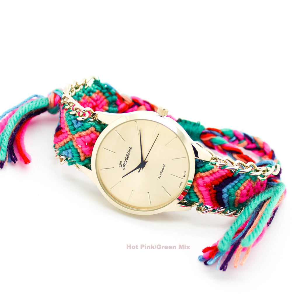 Friendship bracelet watch (3 colors)