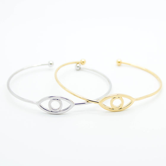 Eye bangle bracelet