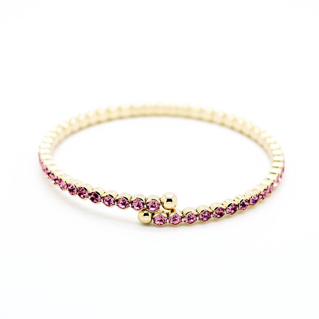 Cubic Zirconia bangle bracelet (5 colors)