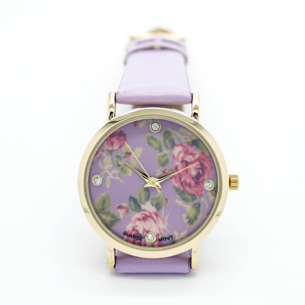 Flower strap watch (4 colors)