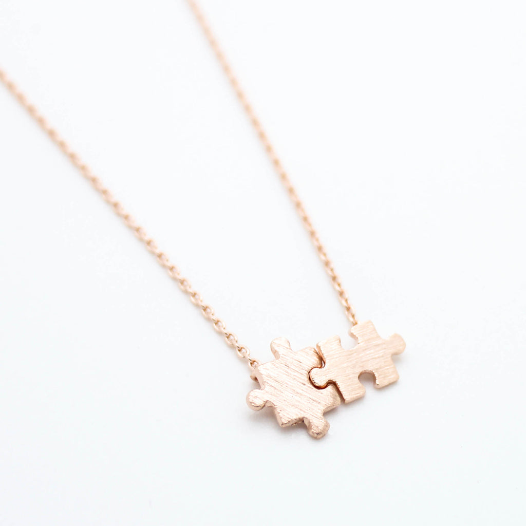 Puzzle pieces necklace