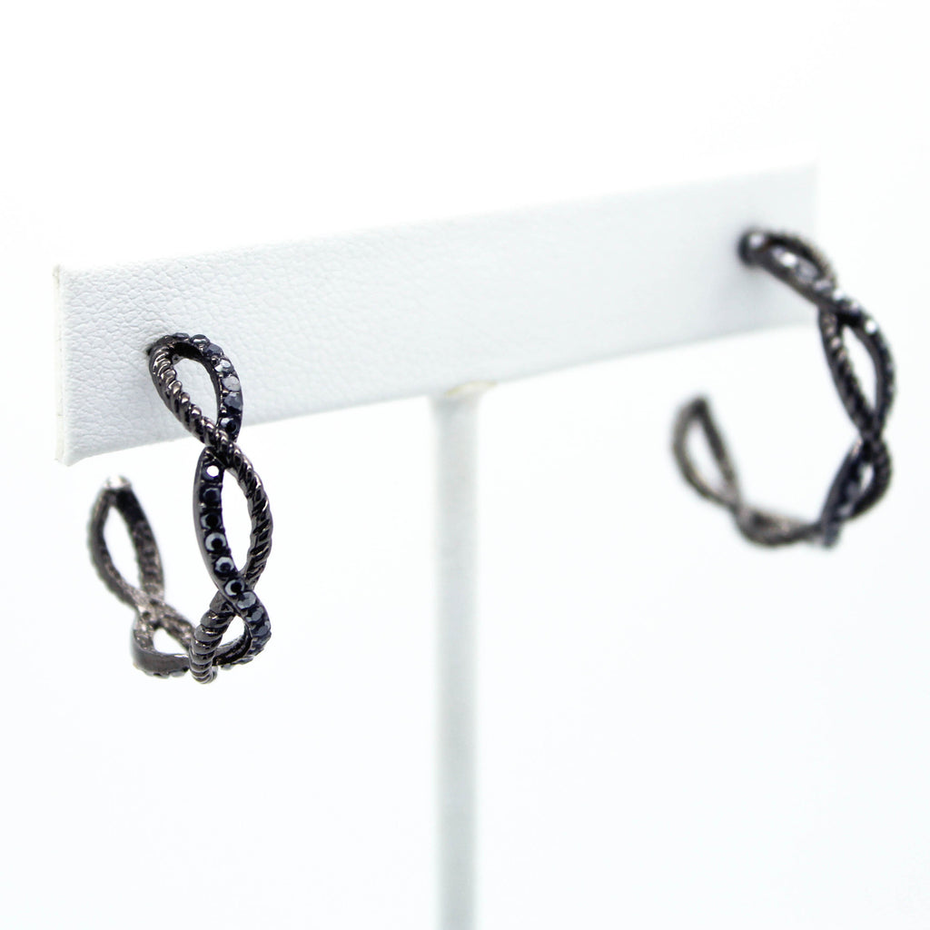 Infinity hoop earrings