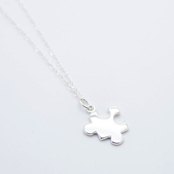 Puzzle sterling silver necklace