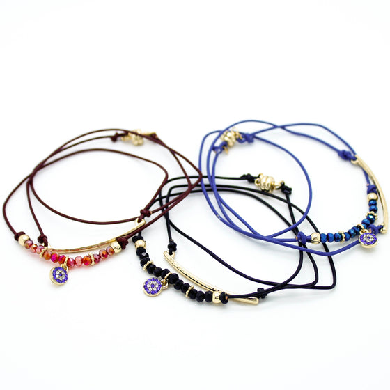 Evil eye layer bracelet (3 colors)