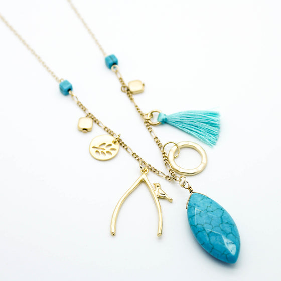 Wishing bird long necklace