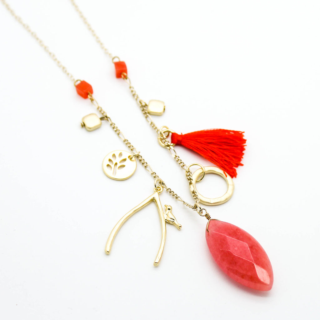 Wishing bird long necklace