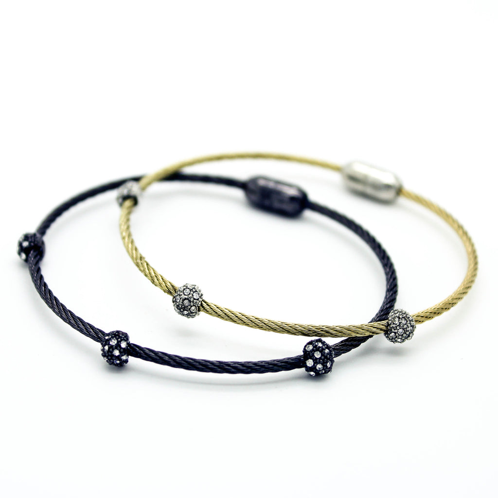 Cutie stone bangle bracelet