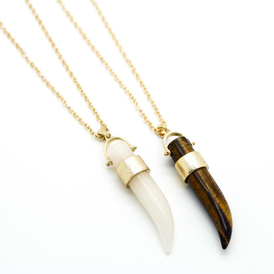 Horn stone necklace