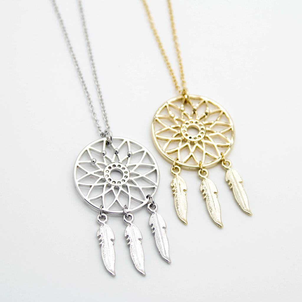 Dreamcatcher long necklace