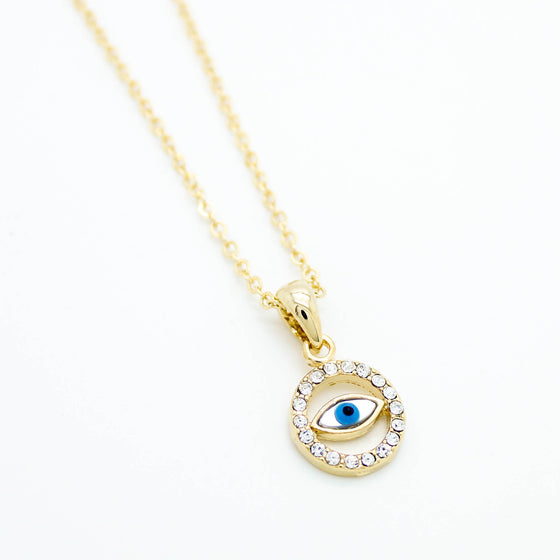 Hamsa eye necklace