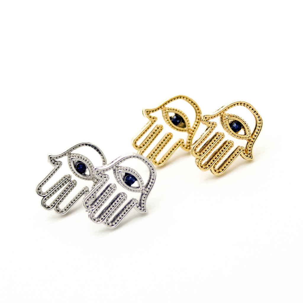 Hamsa eye earrings