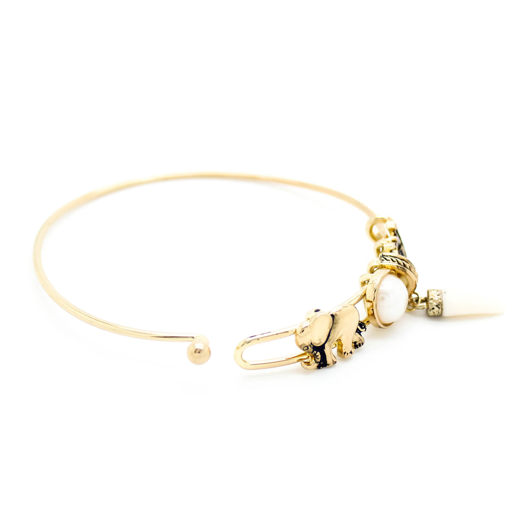 Elephant lucky bangle bracelet