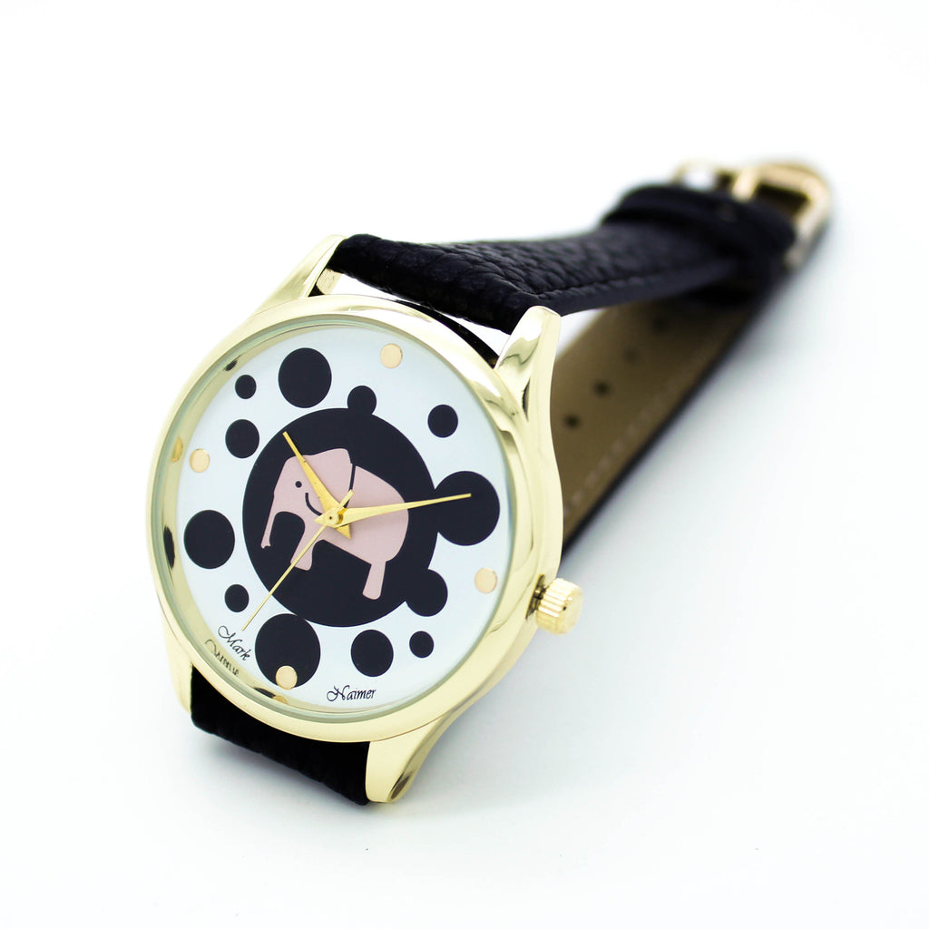 Elephant strap watch (4 colors)