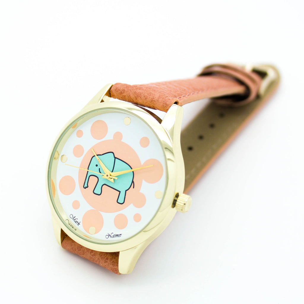 Elephant strap watch (4 colors)