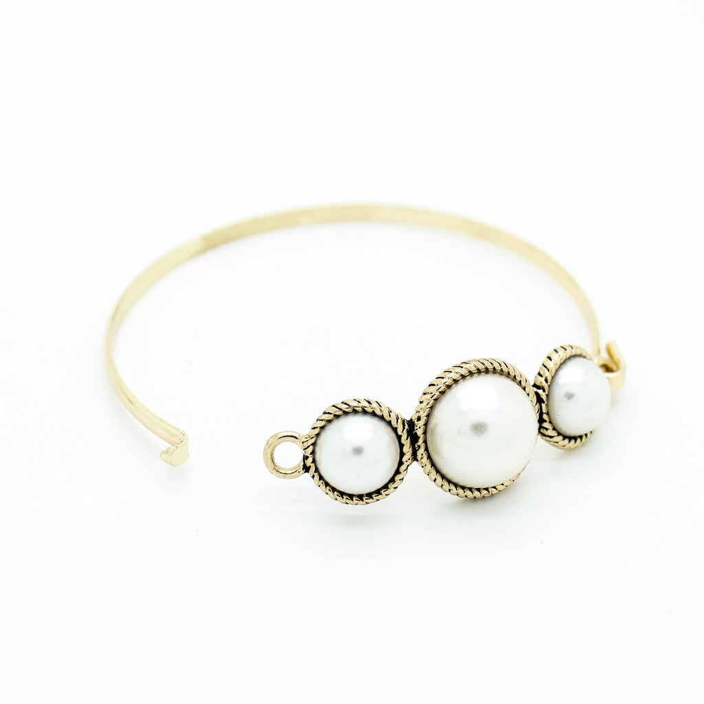 Pearl bangle bracelet