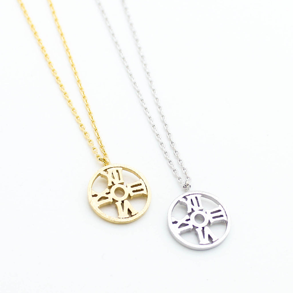 Roman numeral necklace