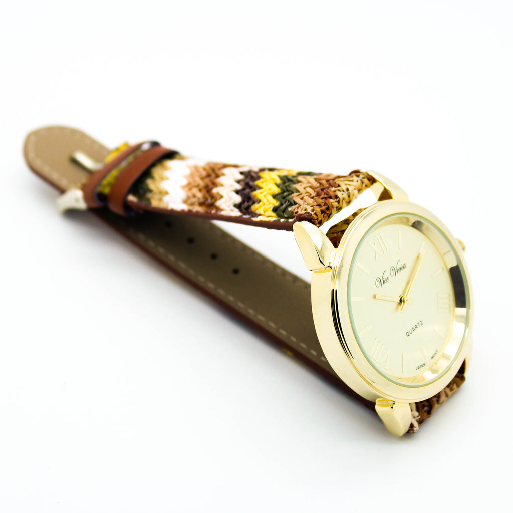 Zig Zag strap watch (3 colors)