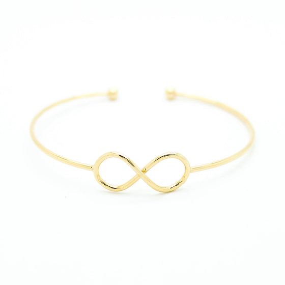 Infinity bangle bracelet