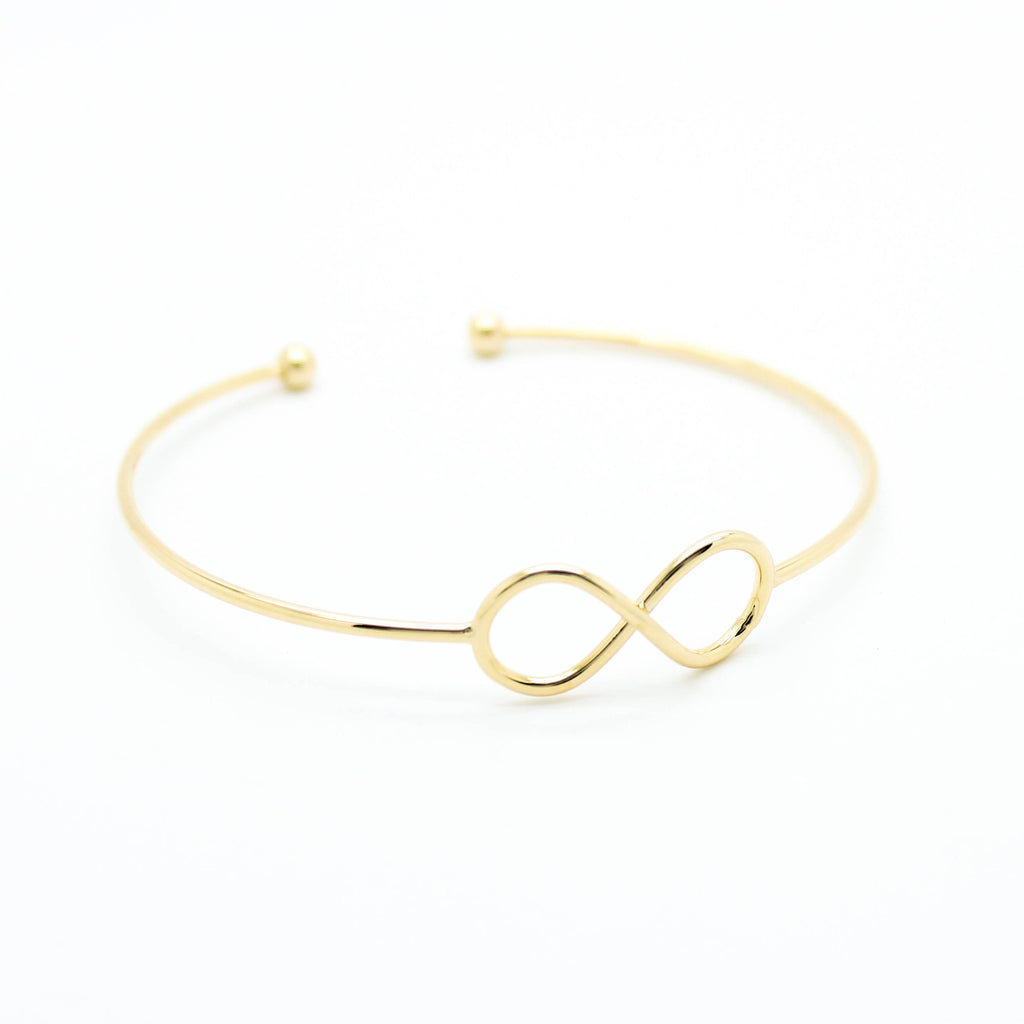 Infinity bangle bracelet