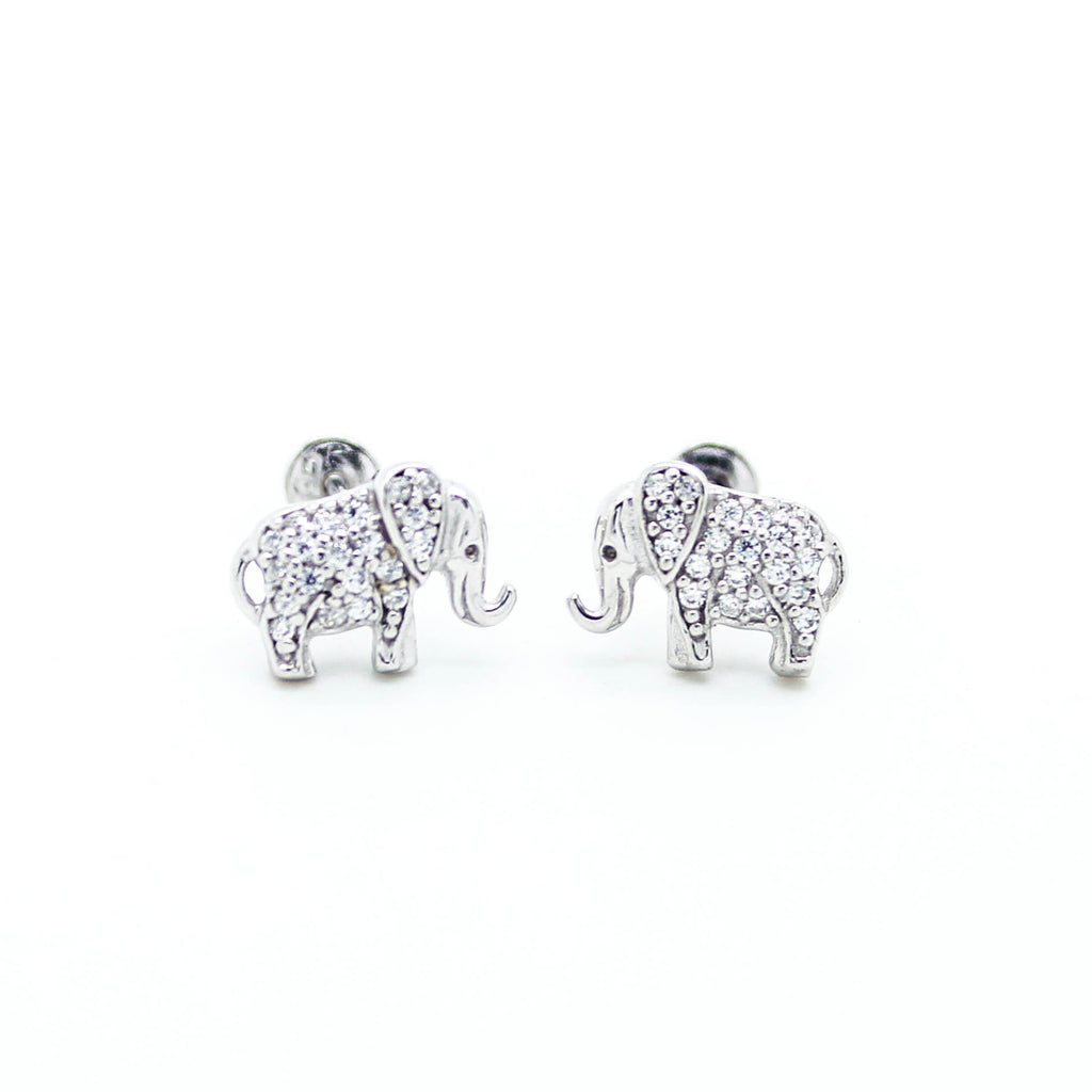 Elephant sterling silver earrings