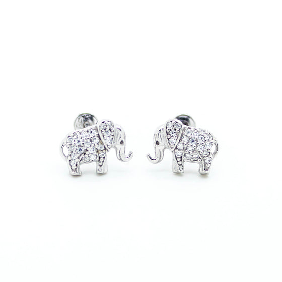 Elephant sterling silver earrings