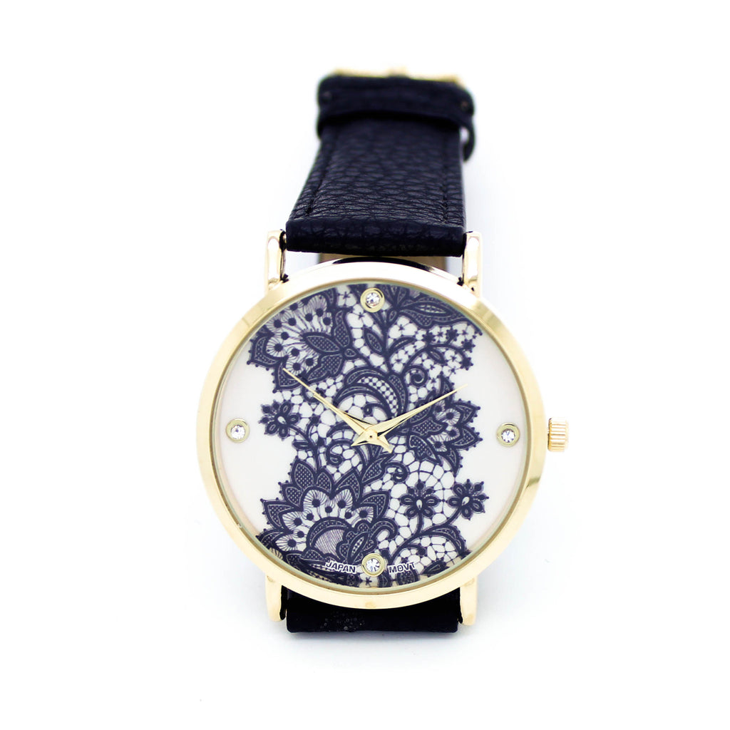 Lace strap watch (3 colors)