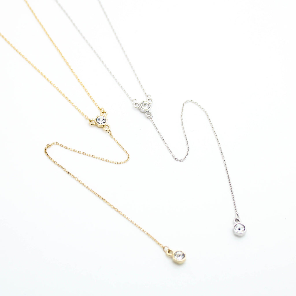 Round Y drop necklace