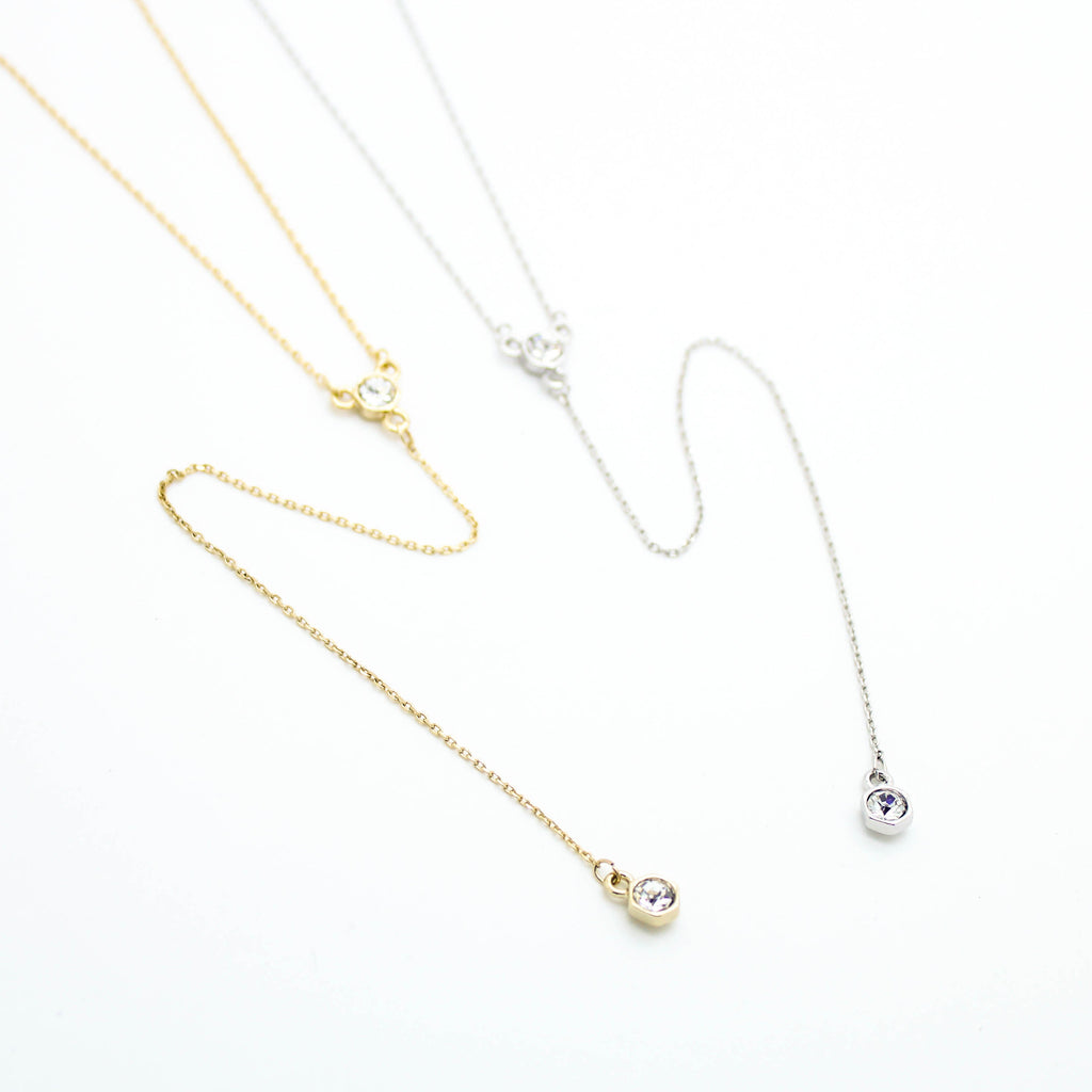 Round Y drop necklace