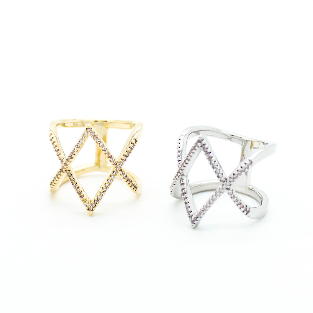 ZigZag stone ring