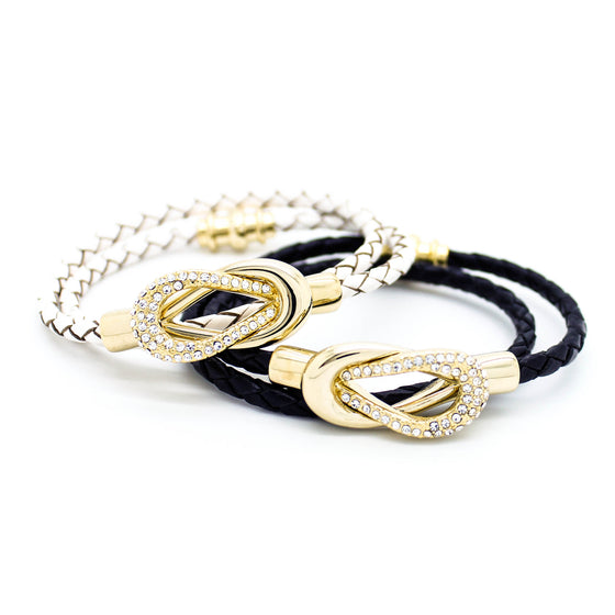 Infinity leather bracelet