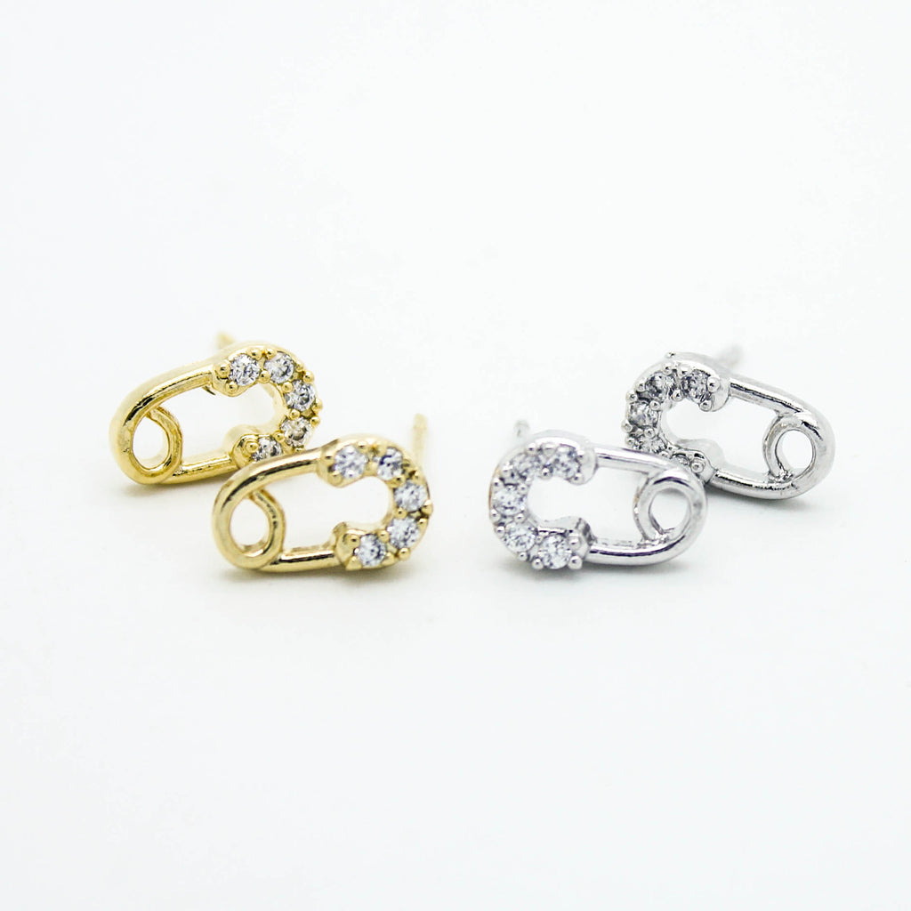 Safety pin earrings