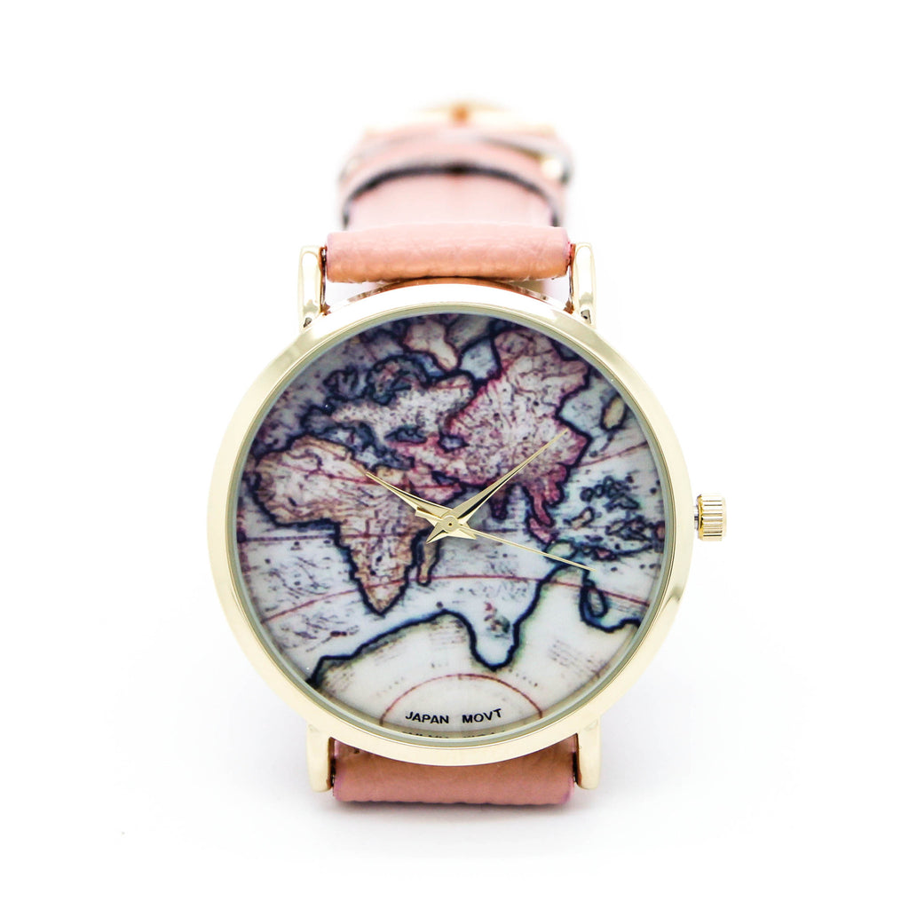 World map watch (5 colors)