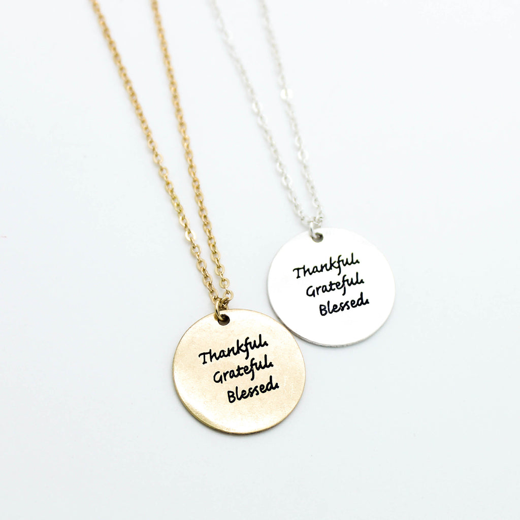 Thankful, Greatful, Blessed necklace